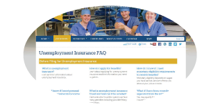 Photo snippet of IDOL unemployment web page